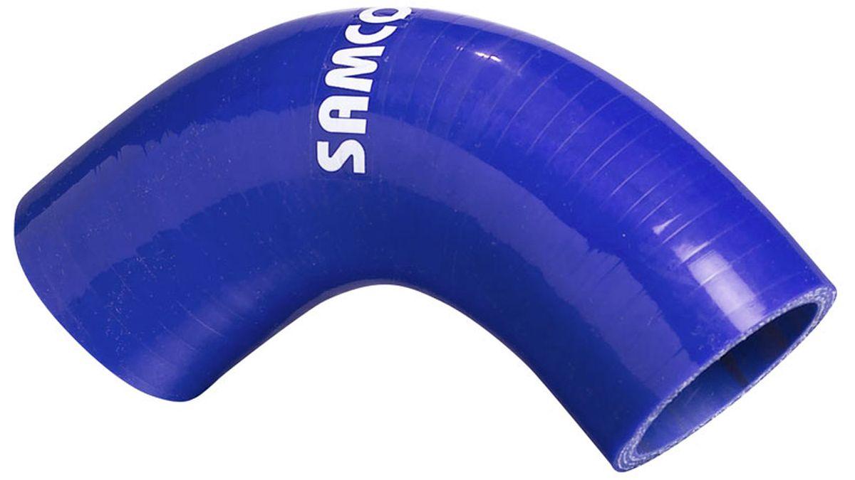 Samco+Durite+Silicone+coud%C3%A9e+90+degr%C3%A9+-+Longueur+102mm+-+%C3%9854mm+-+Bleu